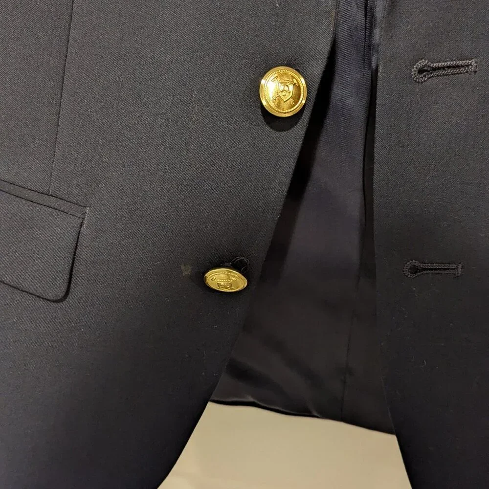 Ralph Lauren Boys Classic Navy Blazer with Gold-Tone Buttons
